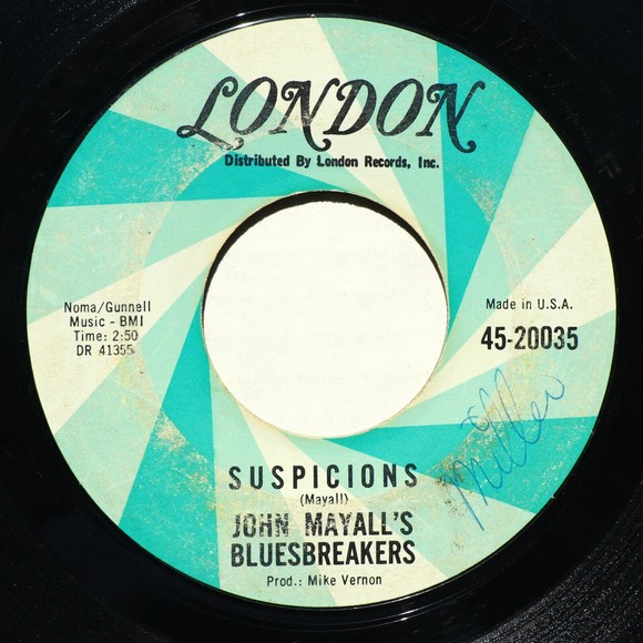 John Mayall's Bluesbreakers *Suspicions/Oh, Pretty Woman* 45 Vinyl 7" Record #3 - Picture 1 of 9